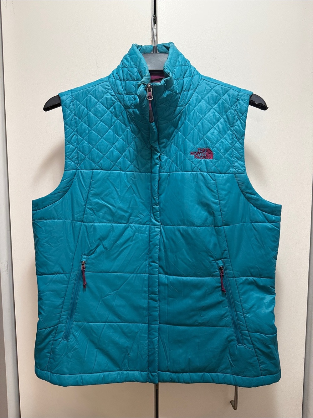 The North Face Teal Quilted Sleeveless Insulated Vest